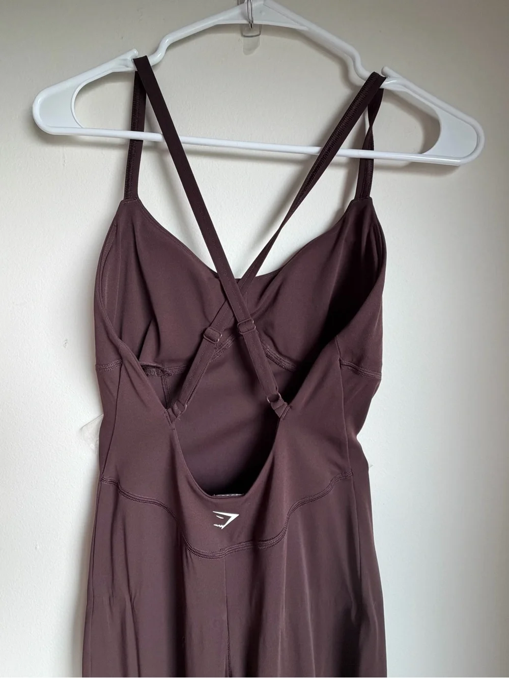 Gymshark strappy low back bodysuit cocoa brown